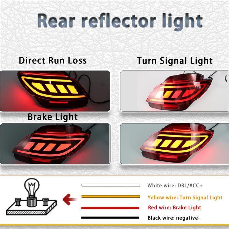 Sequential Turn Signal Brake Tail Light LED Rear Bumper Reflector For Lexus RX350 2009- 2015 Auto Accessories