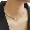 Japanese & Korean Cartoon Beaded Pearl Necklace - Cute Flower Clavicle Chain