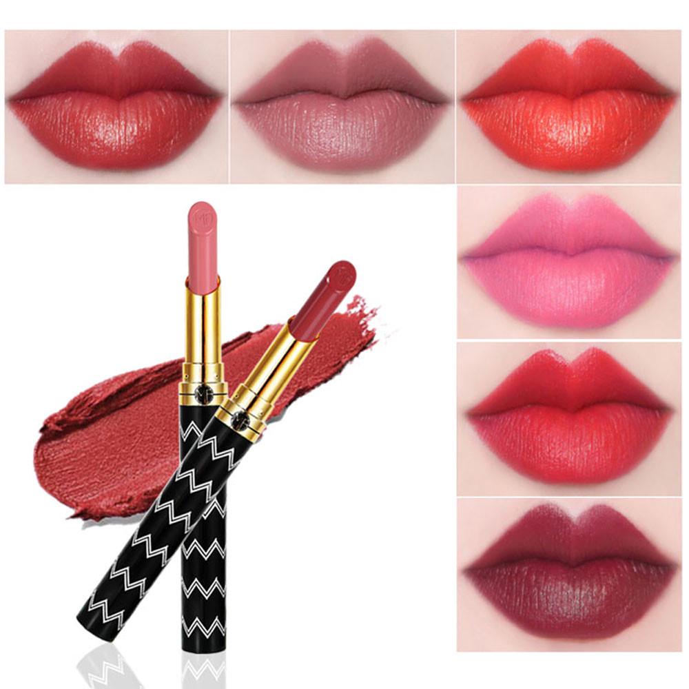 Buy Matte And Pumpkin Color Bean Paste Lip Solid Gloss Lipstick Long ...