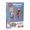Kit magnétique - APLI KIDS - Le corps humain - 63 jetons - 15 fiches - 28 x 18 cm