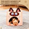 Indoor Cat House Plush Pet Sleeping Tent Indoor Cat Soft Sleep Bed For Living Room Home Apartment Farmhouse Garage Winter Warmth