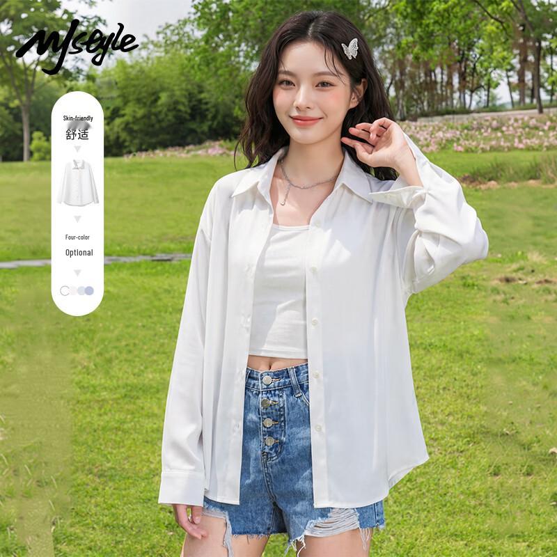 Women s Ice Silk Sun Protection Long Sleeve Shirt M
