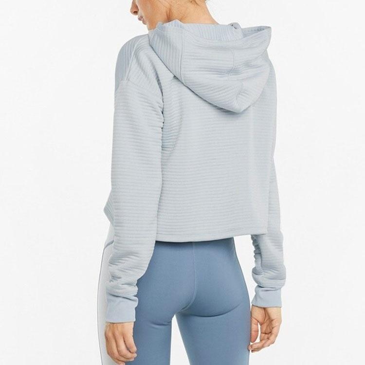 (WMNS) PUMA Studio Yoga Running Training Sports Hoodie Gray Women's 520993-71