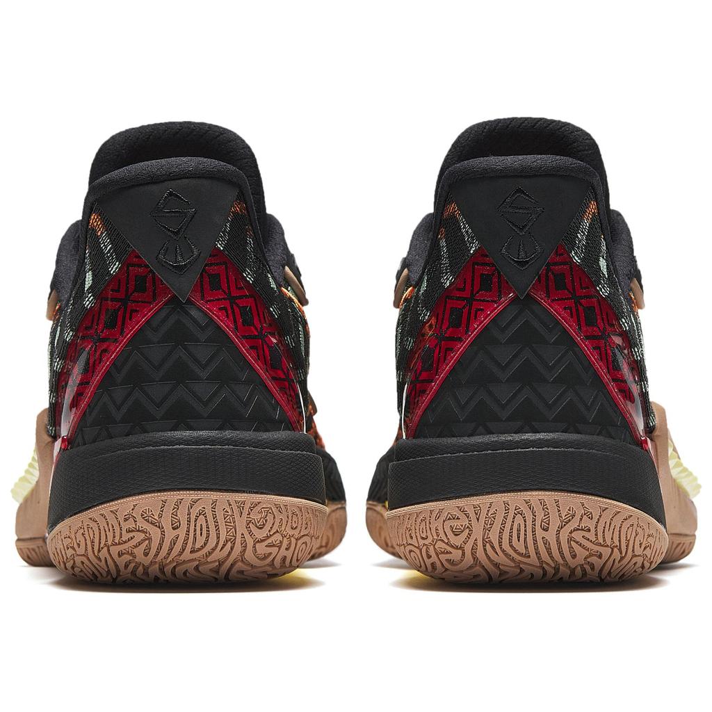 Anta Shock Wave 6 Pro Tiger Spot Men Sneakers Black Orange Red 112431111-6