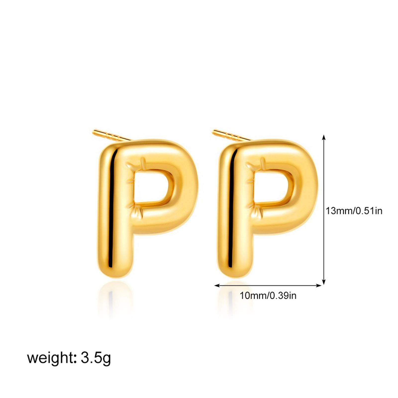 

Модные и трендовые серьги-буквы из нержавеющей стали с маленькими буквами в виде 26 букв, 1 пара One Size