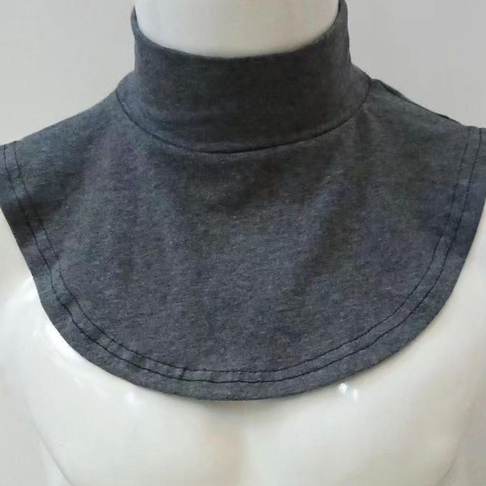 Cuello alto de mujer con cuello falso para camisa Algodón para mujer Cuello falso Color sólido Cubrecuello Blusa Cuellos desmontables