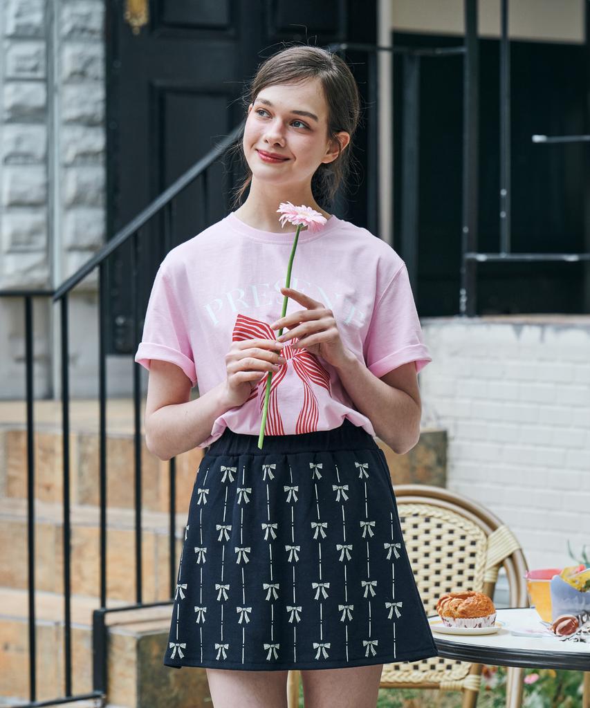 Metapeo Met Gift Printed Short Sleeve T-Shirt Pink