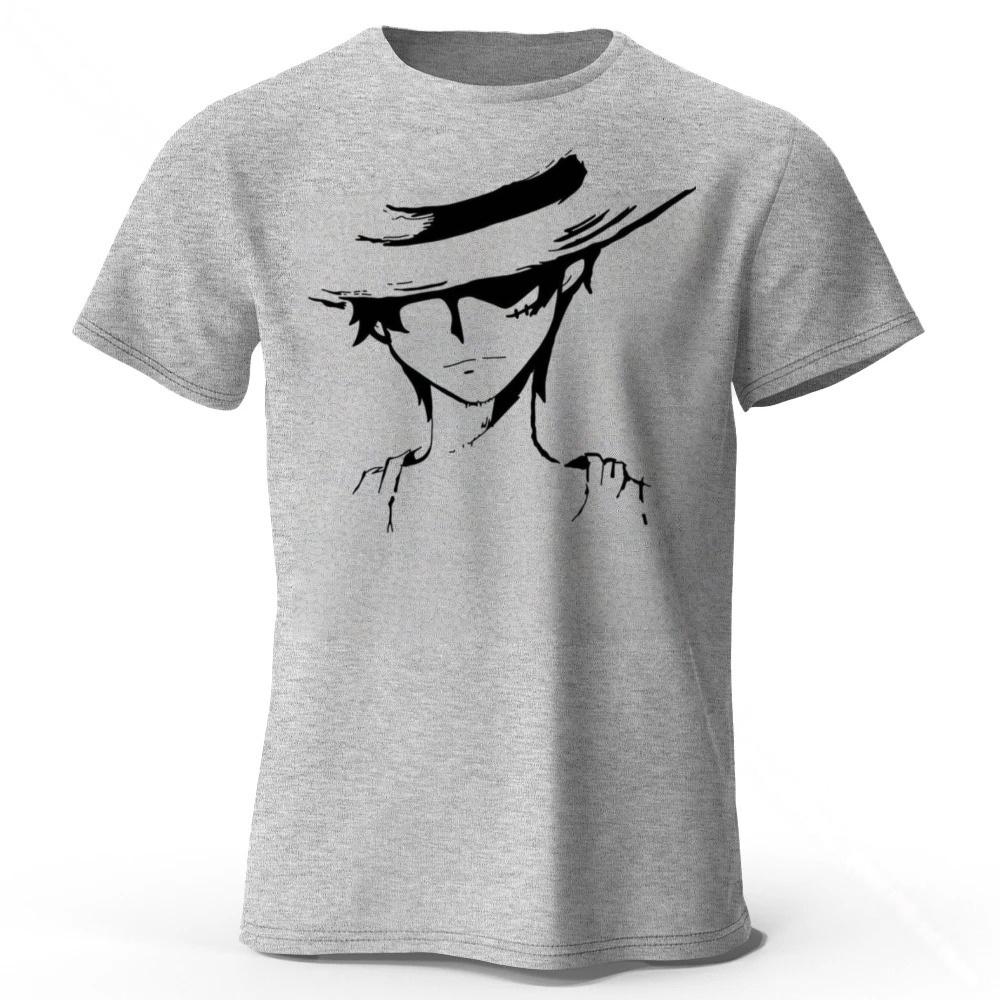 2026 Neues One Piece Luffy Reine Baumwolle Kurzarm Herren und Damen Modische Streetwear Übergröße Locker Sport T-Shirt
