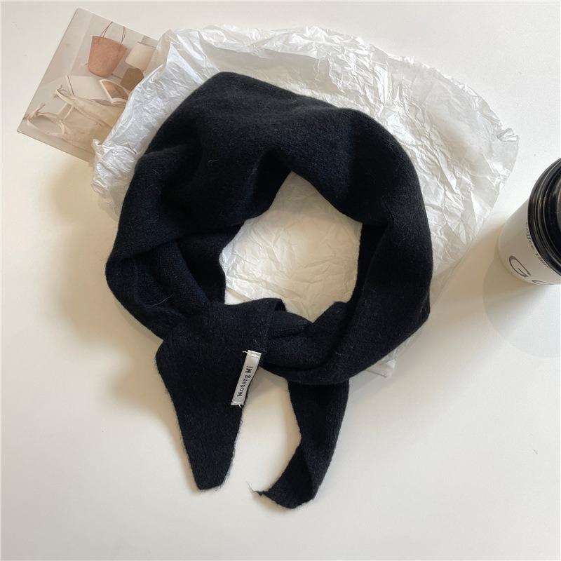 Knitted Triangle Scarf Winter Korea Women Neck Protection Small Cashmere Wool Warm Shawl Scarf XWJ115