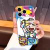Cute Cartoon Couple Phone Case For iPhone17,16,15,14,13,12,11 Plus,Pro Max Soft Transparent Cover