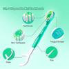 26pcs 5-in-1 Pre-Pasted Travel Toothbrush Disposable Toothbrush with Toothpaste Floss Toothpick Tongue Scraper for Adults & Kids