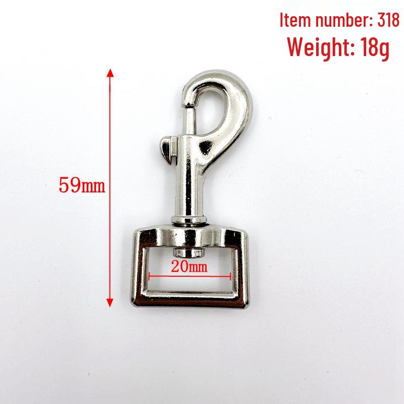 Zinc Alloy Dog Buckle Keyring Hook for Pet Leash, Bag & Apparel Accessories