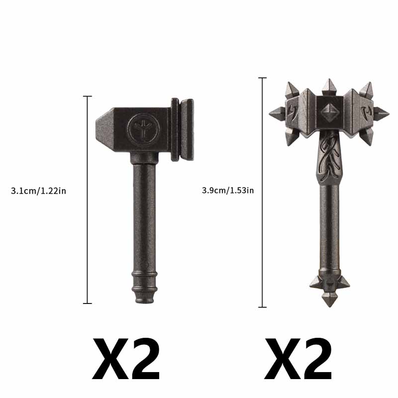 Medieval Figure Weapons Accessories Kits Building Blocks King Sword Lion King Shield Trident Battle Double-edged Axe Brick Toy