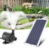 50W 800L/H DC 12V Low Noise Brushless Solar Water Pump Kit for Pool Black Outdoor Waterfall Fountain Garden Pool Pond Bird Bath