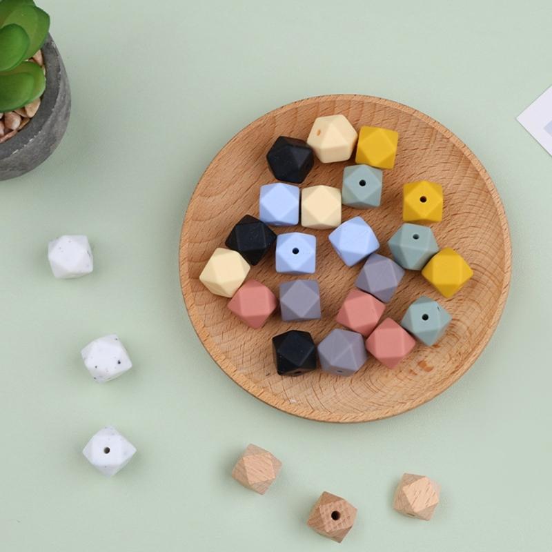 20Pcs Geometric Resin Beads 14mm Octagonal Spacer Beads Octagonal Beads Craft Bead for Bracelet Necklace Jewelry Making