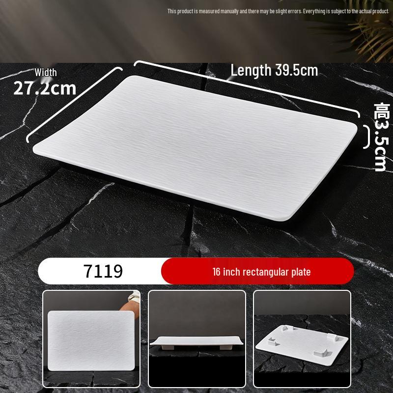 Melamine Faux Porcelain Plates for Hot Pot, Sushi, BBQ & Dessert