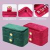 Mini Jewelry Box Plush Velvet Ring Holder Portable Jewelers Packaging  Travel Storage