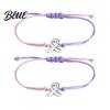 Breast Cancer Awareness Jewelry 2 Pcs Bracelets Adjustable Braided String Pink Ribbon Accessory Bracelets with Charm Inspirational Gifts for