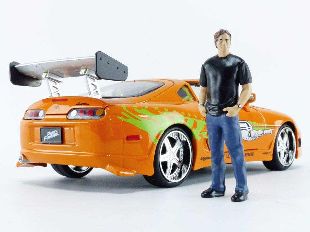 1:24 F&F Brian's Toyota Supra with Braian O'Coner Fast and Furious Diecast Car