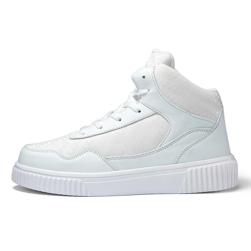 Winter Warm White Black Leather Men Casual Shoes Women High Tops Flats Leisure Shoes Sporte Skateboard Shoes Chaussure Homme
