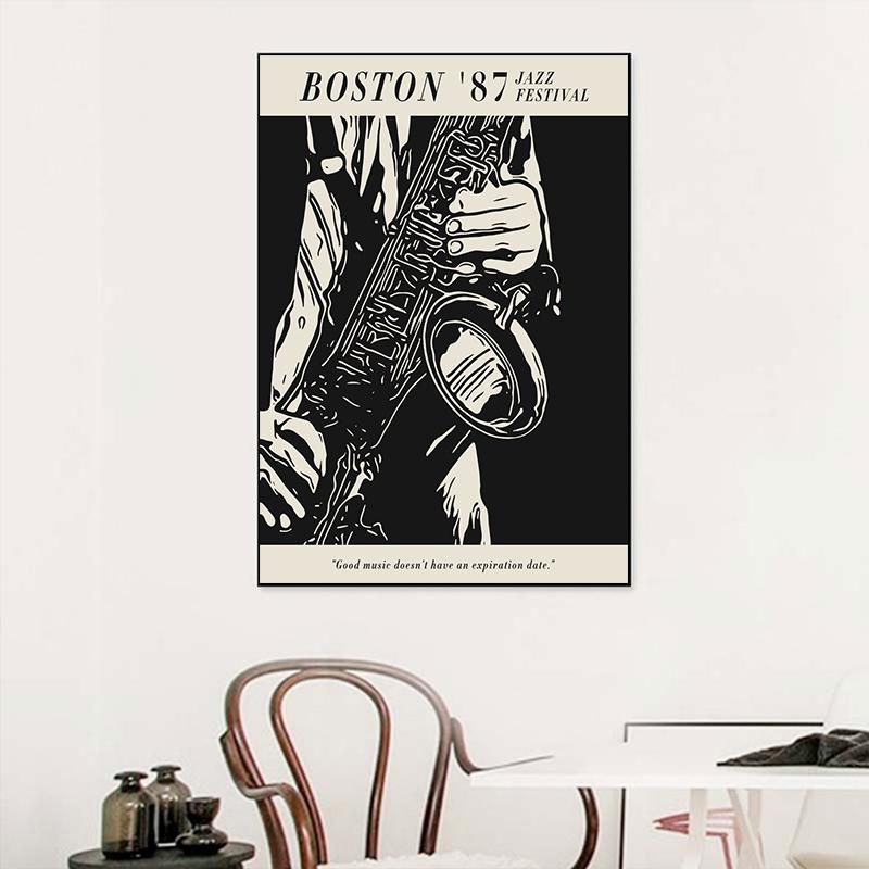 Amerikaanse Folk Blues Jazz Festival Canvas Schilderij Abstract Wall Art Poster En Print Voor Woonkamer Home Decoratie Foto