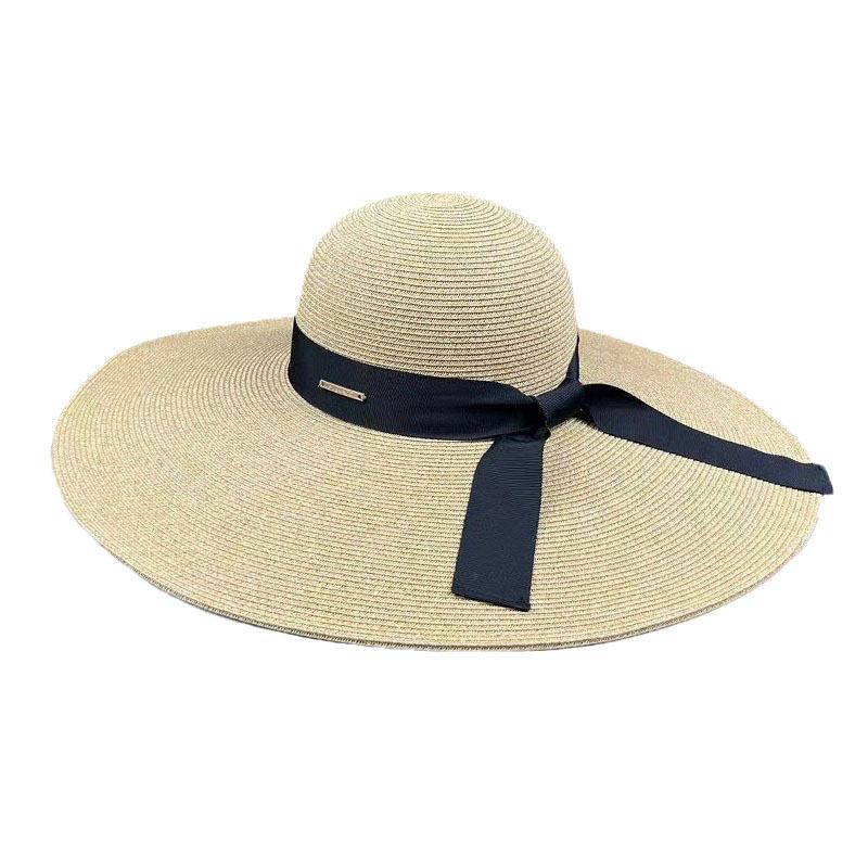 Export European and American style summer simple holiday style beach hat sunscreen sunshade seaside straw hat sun hat foldable