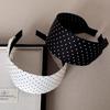 Retro Black White Polka Dots Wide Edge Headbands Woman Temperament Non-Slip Hair Band Hair Accessories