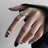 Chunky Vintage Silver Stackable Knuckles Rings Finger Rings Neutral Retro Ring Y2K Knuckles Rings for Women Girls