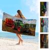 Serviette de Voiture Tracteur Microfibre Serviette de Plage Absorbante Séchage Rapide Douce Yoga Natation Station de Vacances Alpinisme Serviette