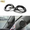 Fit For 2015- Ford Mustang ABS Carbon Fiber A-Pillar Speaker Cover Trim 2PCS