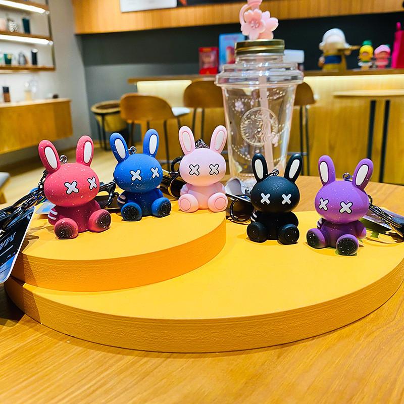 Stylish Bunny Resin Keychain Adorable Cartoon Gift For Friends And Loved Ones