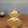 7PCS European Gold Cake Stand Easy Assemble Double Layer Serving Tray  Fruit Serving