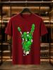 2026 New Arrival 100 Cotton Tshirt Zombie Rock Hand Gesture Print Crew Neck Trendy Casual Short Sleeve