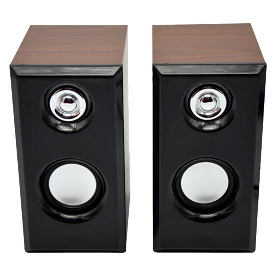 2Pcs JT042 Sound Concise Wood Multi Box Subwoofer Used Portable Music Speaker USB