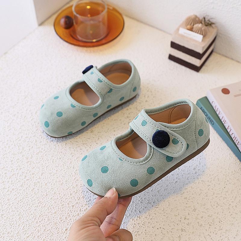 Kids Polka Dot Decor Mary Jane Casual Flat Shoes