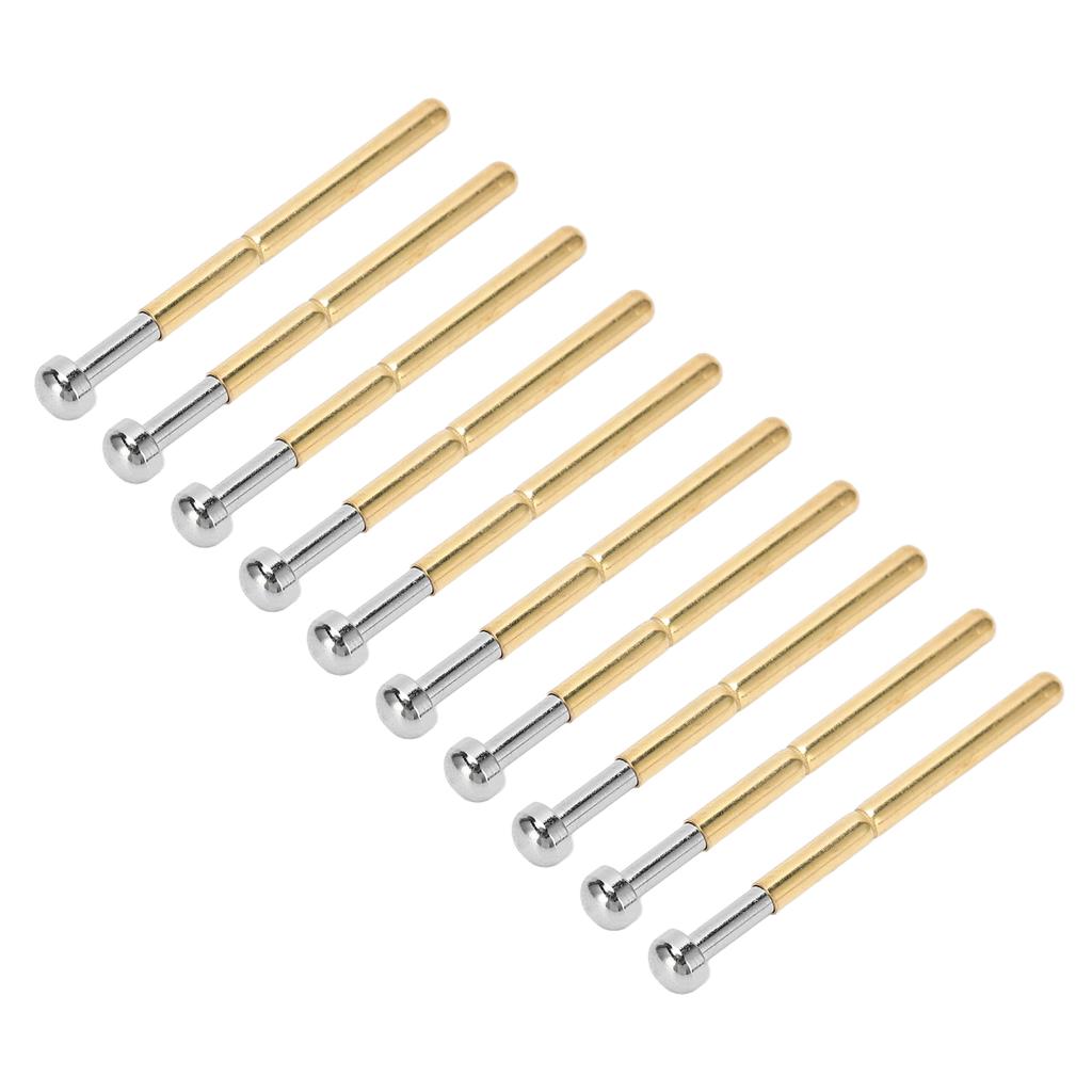 100pcs Pogo Pin Spring Test Tools Type 2.36mm 0.1in Tube Diameter 34mm 1.3in Length Brass Material PCB Testing Pins