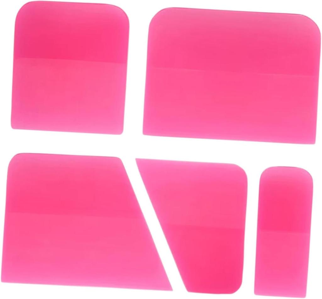 Lyyxjsltd Set of 5 TPU Squeegee Squeegee Anti-Scratch Rubber Squeegee