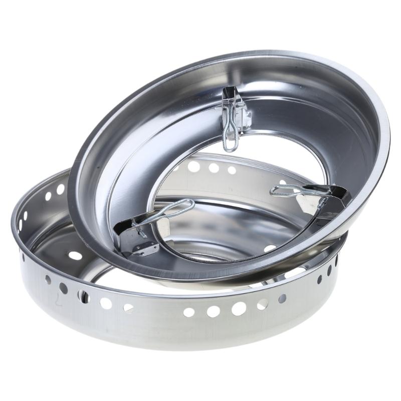 

Fire Gathering Cover Stainless Steel Windproof Shield Double Layer Stove Wind Guard Kitchen Accessory for Gas Stove 1