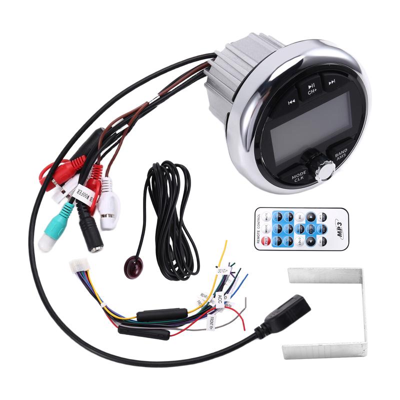 Marine Radio Stereo Motorboat Boat Yacht MP3 Media Player For UTV ATV RZR Bluetooth AUX FM AM Audio Receiver
