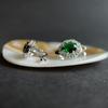 Silver Earrings with Nano Emerald 2.802ct (2192183)
