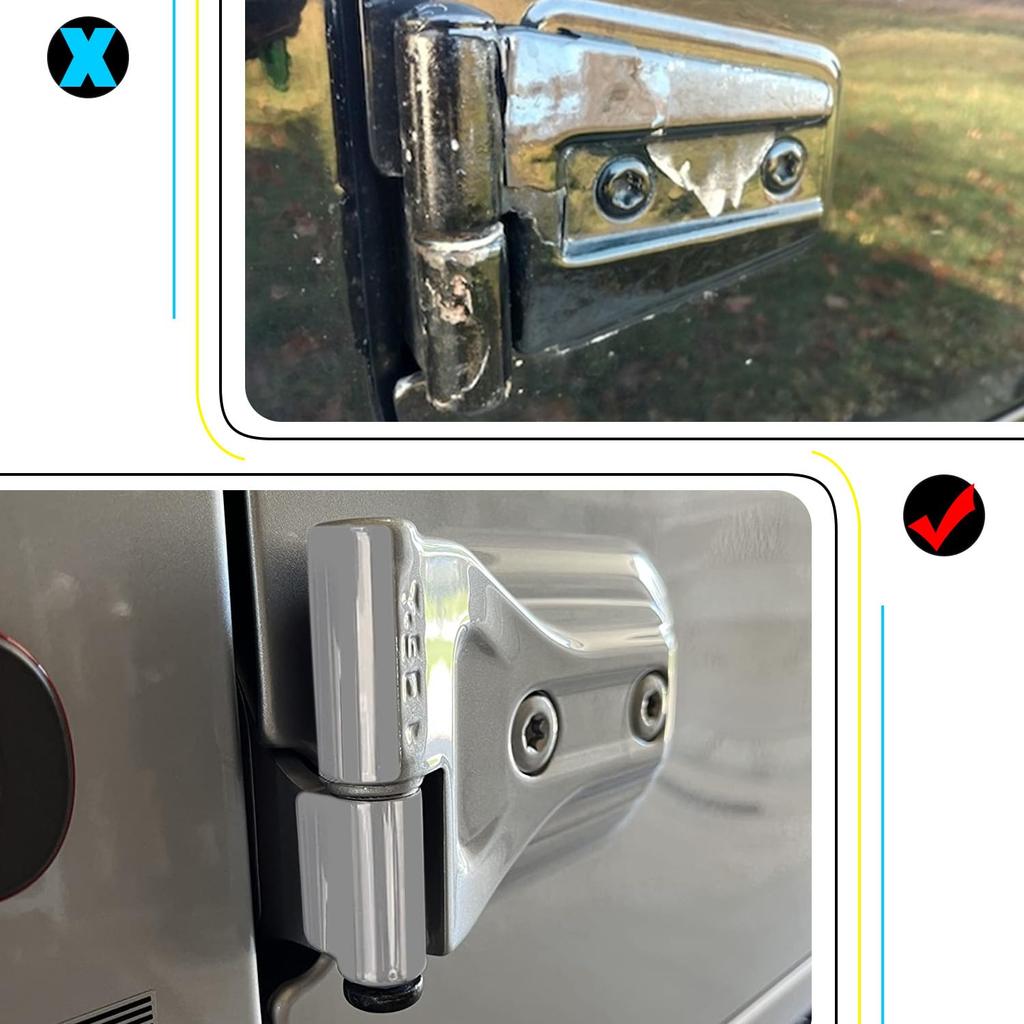 Türscharnier-Schutzkit Kompatibel mit allen Serien Jeep Wrangler JLU/Gladiator Abdeckung Türscharnier