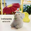 Handmade Solid Wood Animal Figurines: Kitten, Chick, Elephant, Snowman