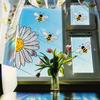 1pc Colorful Sunflower Bees Window Stickers Set Vinyl Wall Decals Static Glass Decor Stickers for Nursery Home Office Decoration