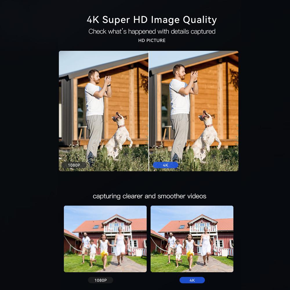 2K 400W 4G 10X optický zoom Bezdrátová solární baterie Duální napájený inteligentní fotoaparát Duální objektiv