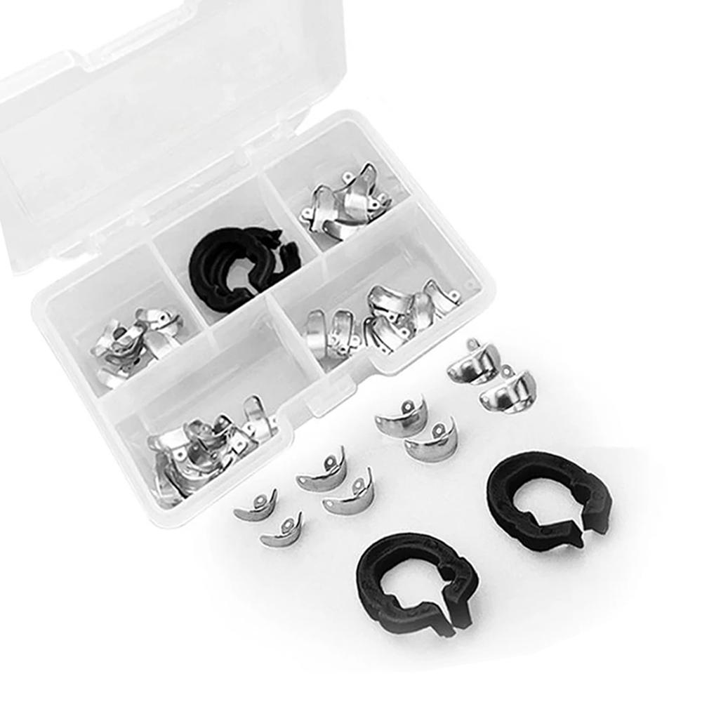 1 Box F3/G3 Dental Sectional Matrix System Sectional Contoured Metal Matrices Matrix Bands Resin Clamping Ring Dental Pliers