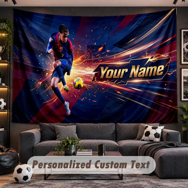 Wall Hanging Tapestry Custom NameLamine Yamal Pattern Personalized Printed Fabric Wall Decor