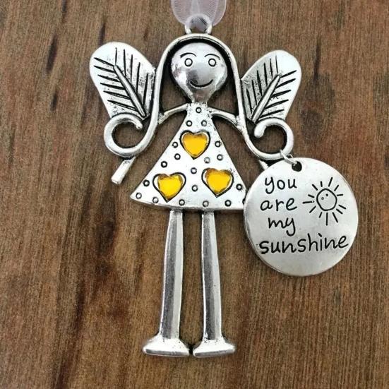 Christmas Tree Alloy Hanging Decoration Girl Love Heart Snowman Reindeer Shape Hanging Ornament Friends Family Neighbors Holiday Gift