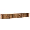 3 Piece Wall Mounted TV Cabinet Set Rustic Wood Look Particleboard