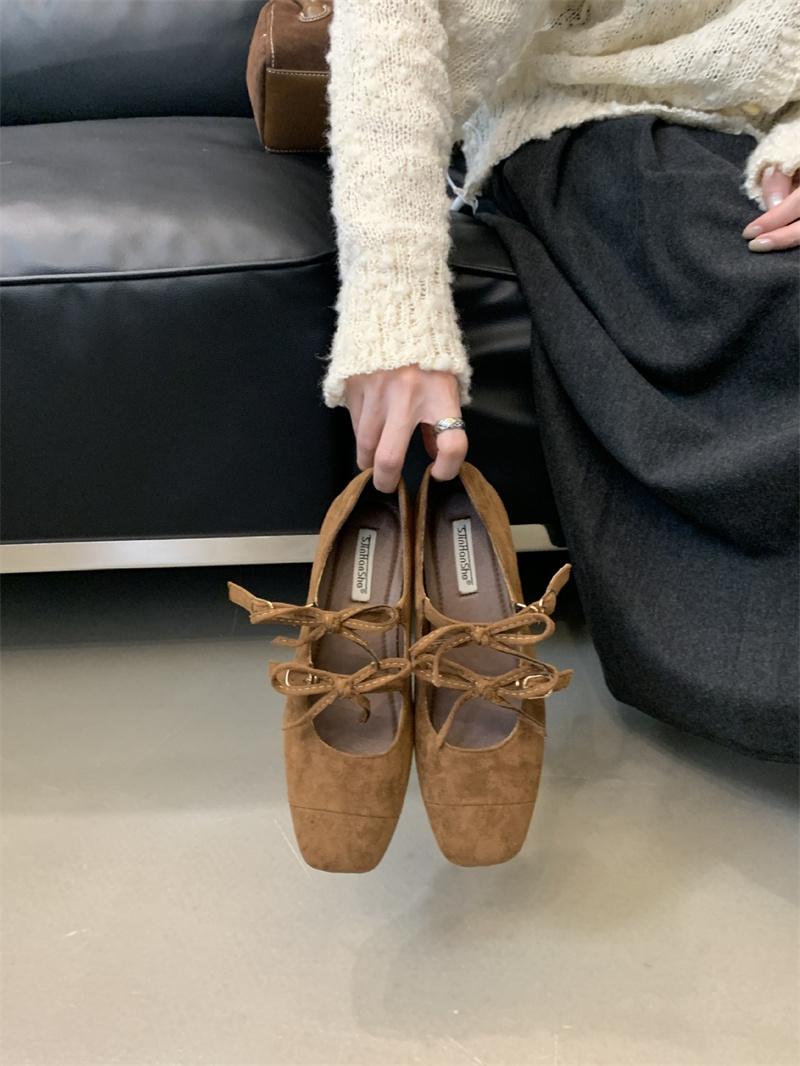 

Fashion IPPEUM Women Ballet Flats Red 2025 New Summer Mary Janes Zapatos de Mujer Ballerina Shoes 225 коричневый