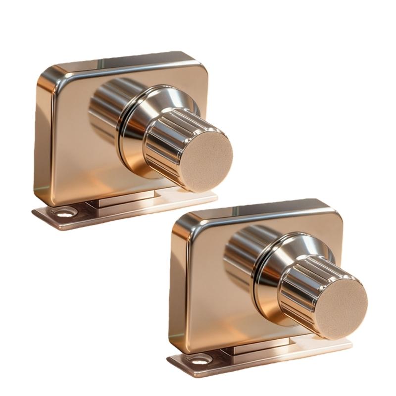 2pcs Modern Zincs Alloys Glass Door Lock Easy Installation for Display Cabinets Enhancing Security and Aesthetic Appeal in Various Spaces